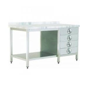 Mermer Tablalı Blok Çekmeceli Tabla Raflı Çalışma Tezgahı